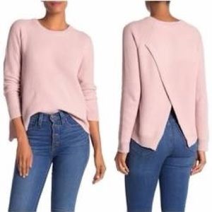 Pink Split Back Madewell Sweater
